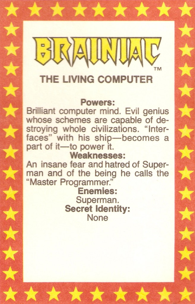 Super Powers- Brainiac Card B