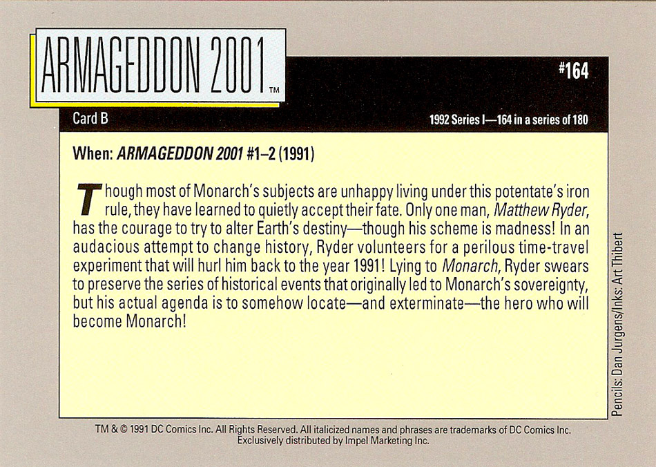 Cosmic Cards Armageddon 2001 D