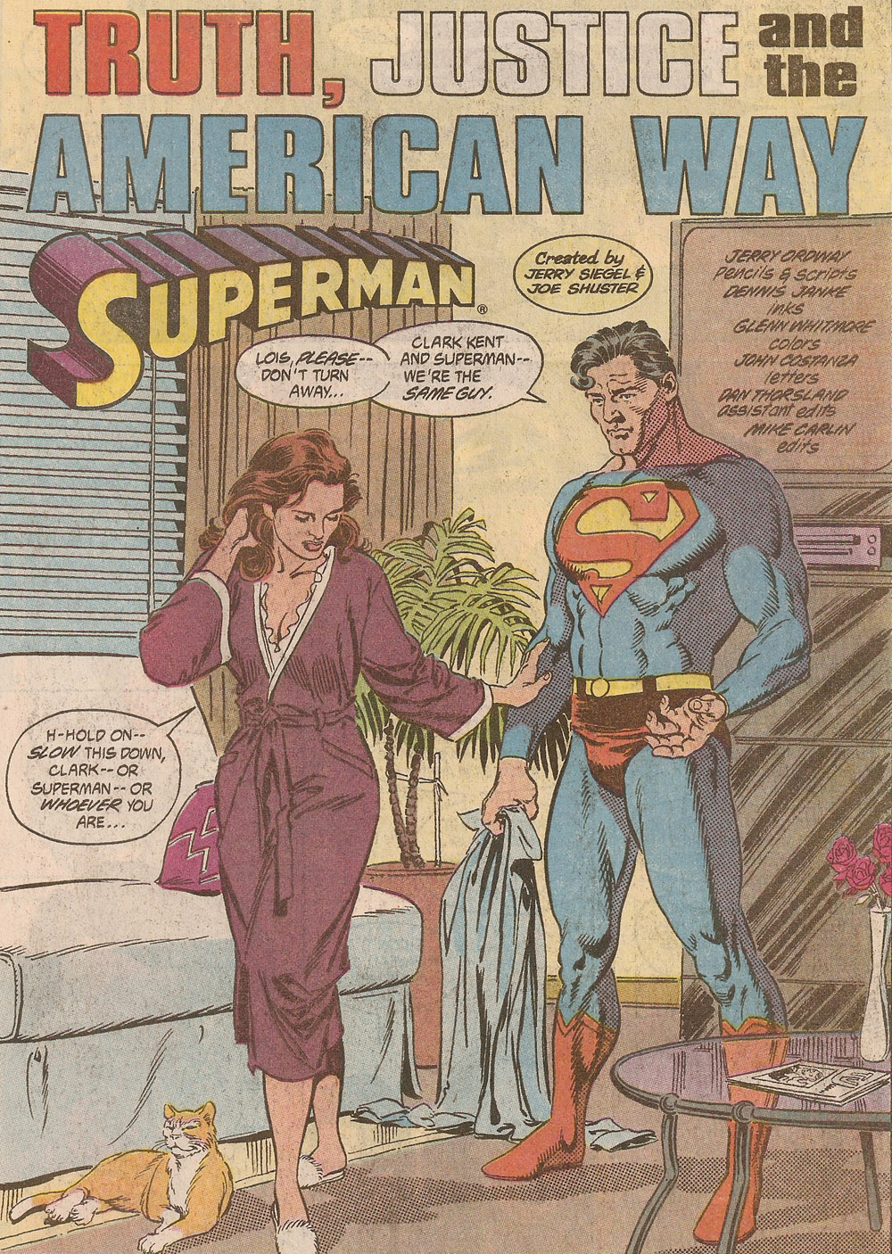 1991-03- Superman Splash Page