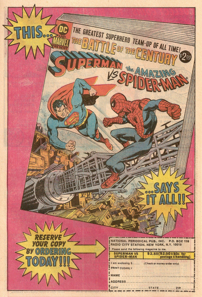 Ad- 1976 Superman vs. The Amazing Spider-Man