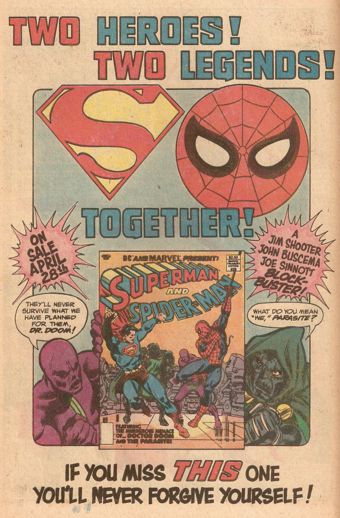 Ad- 1981 Superman and Spider-Man 2