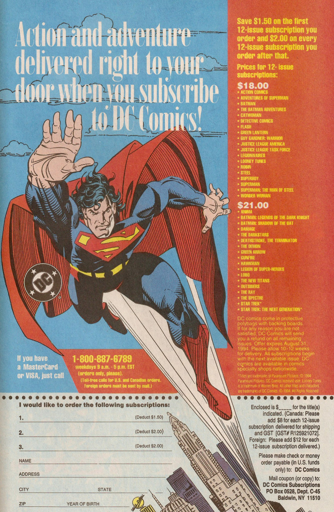 Ad- 1994 Superman Sub Bogs